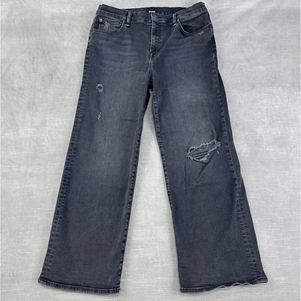 Hudson Jeans Rosalie Women's 31 Primadonna High Rise Wide Leg Distressed Denim‎